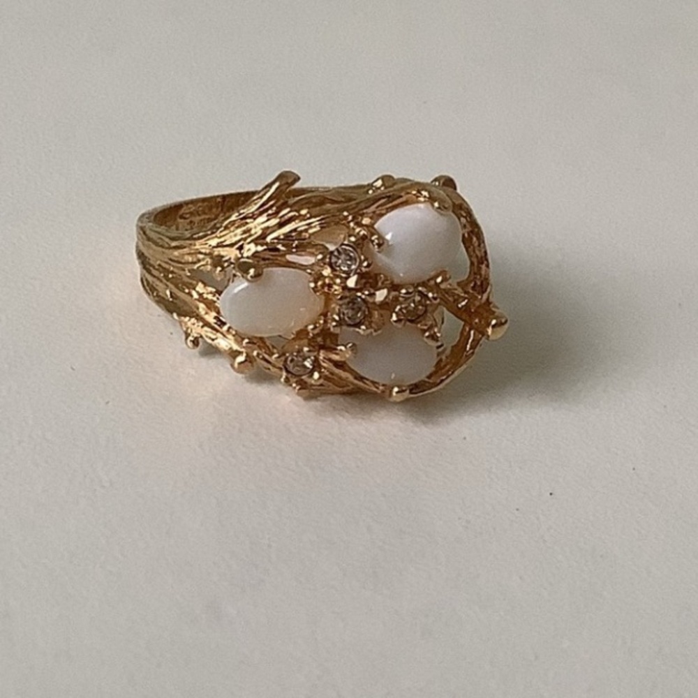 NEW vintage cocktail ring Opal Twig Branch